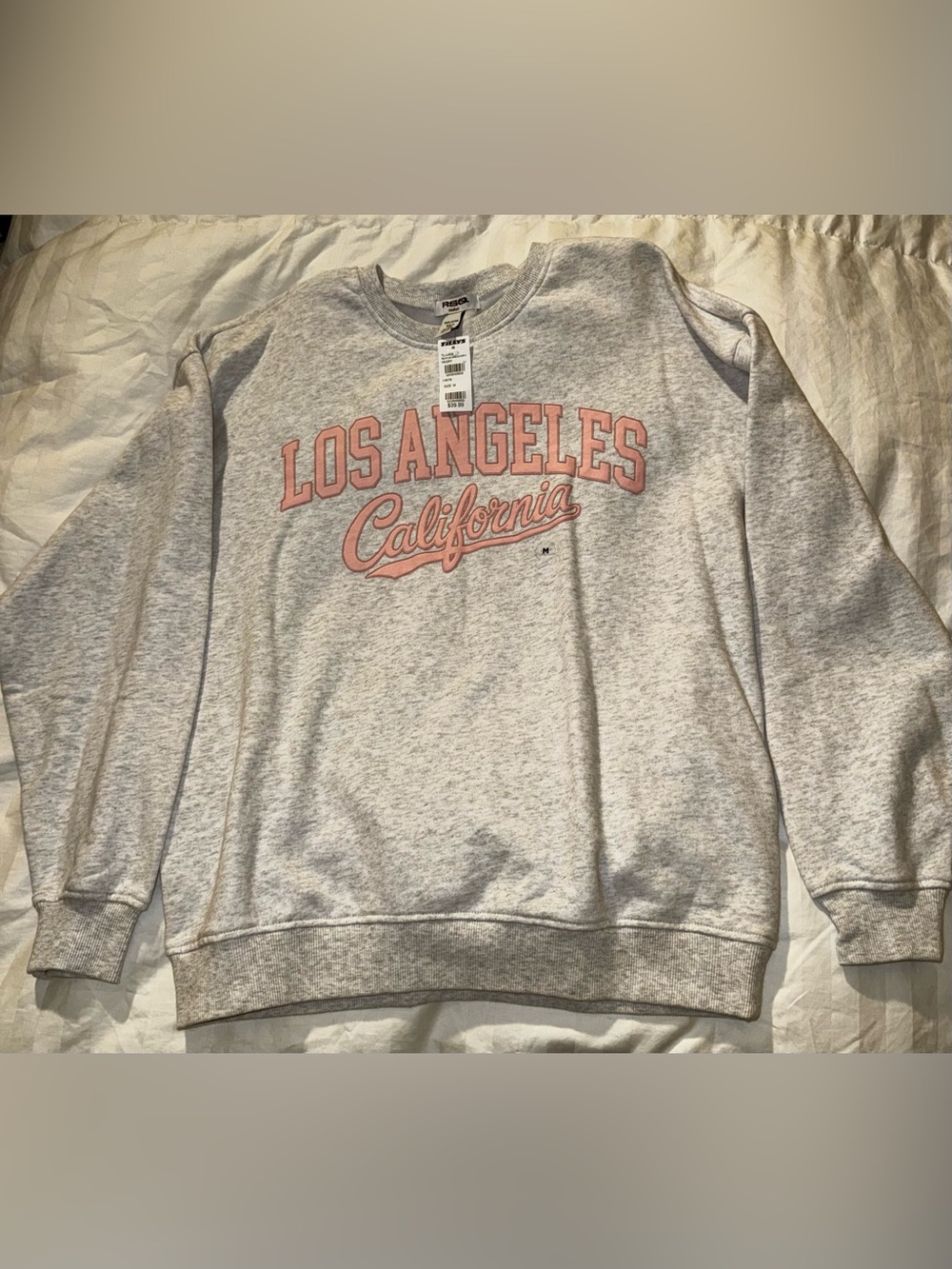 RSQ Crewneck 'Los Angeles California' Sweatshirt NWT